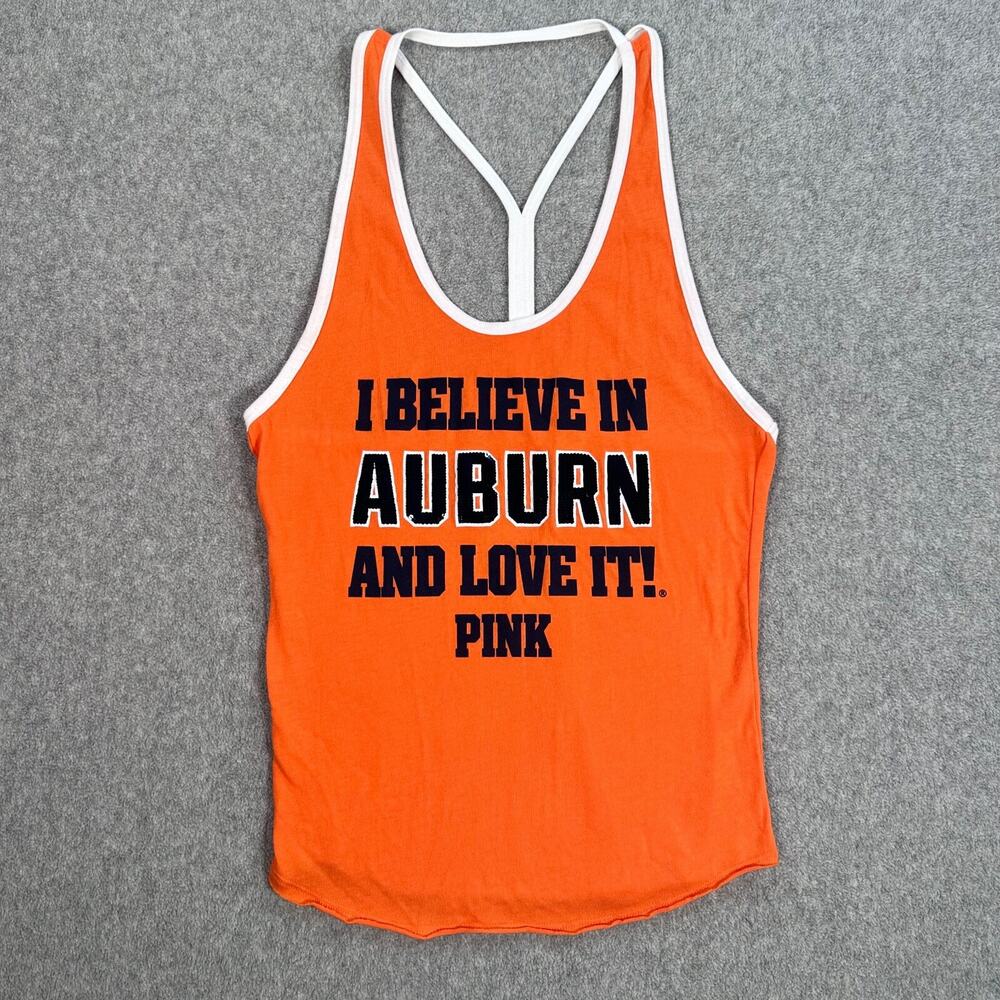 Auburn Tigers Victoria's Secret Tank Top Size Medium Racerback Sequin Y2K